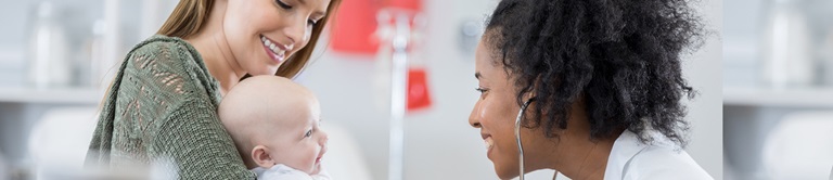 A doctor checkup with a baby
