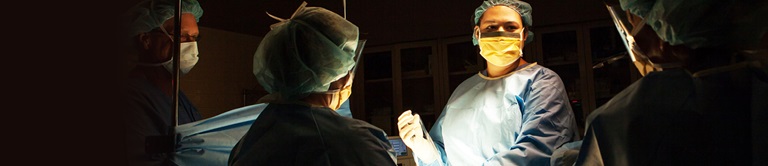 Surgeons during surgery