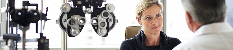Eye appointment patient interaction
