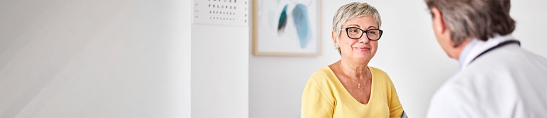 A female patient meeting with her provider