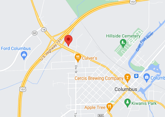Google Map marker for Columbus Center