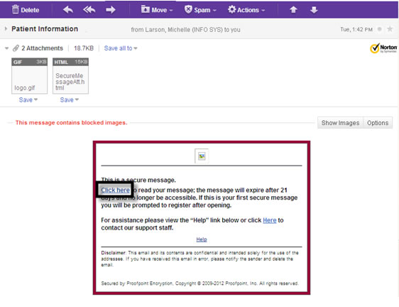 Open Message Screenshot 2