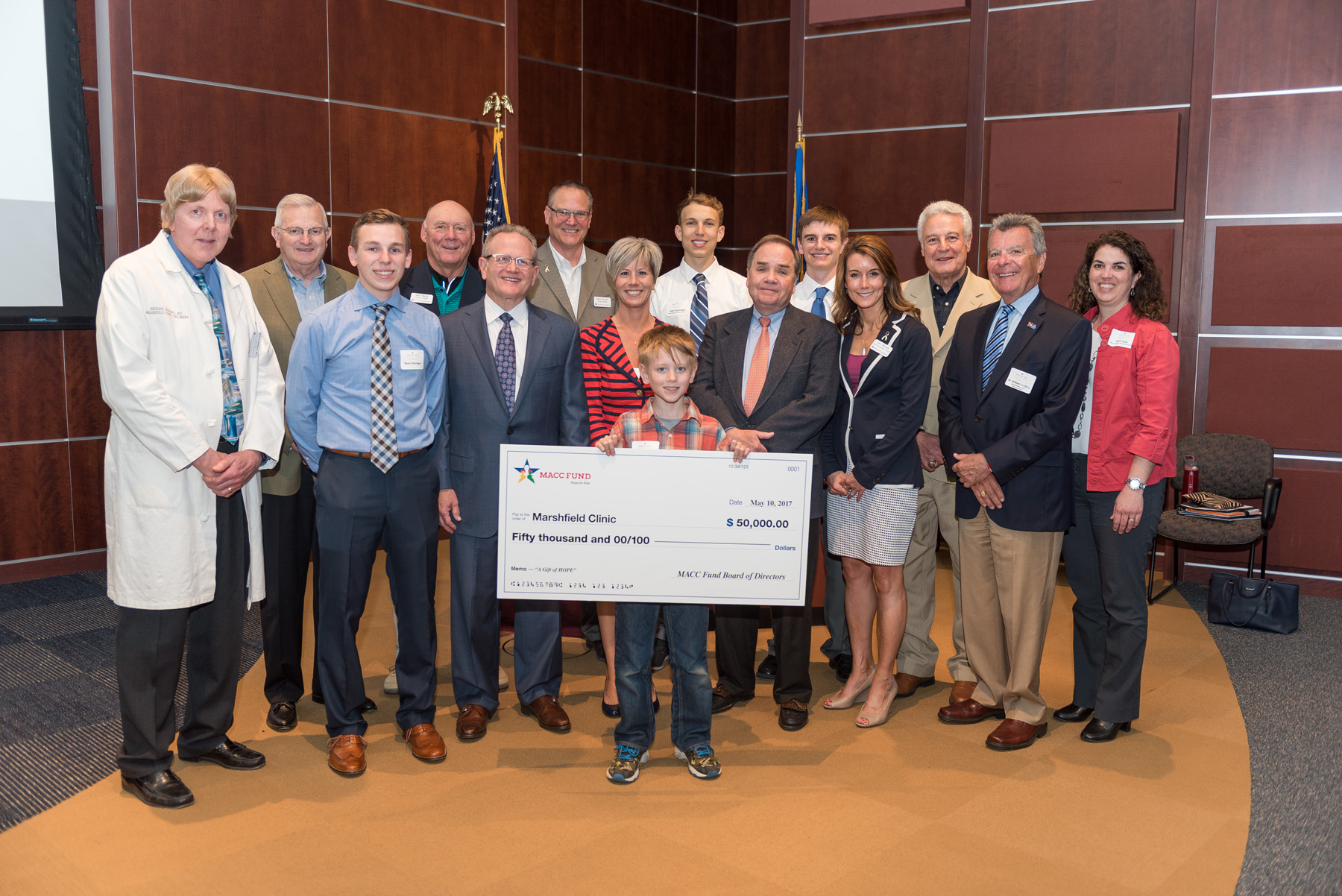 MACC donates to Marshfield Clinic pediatric cancer research