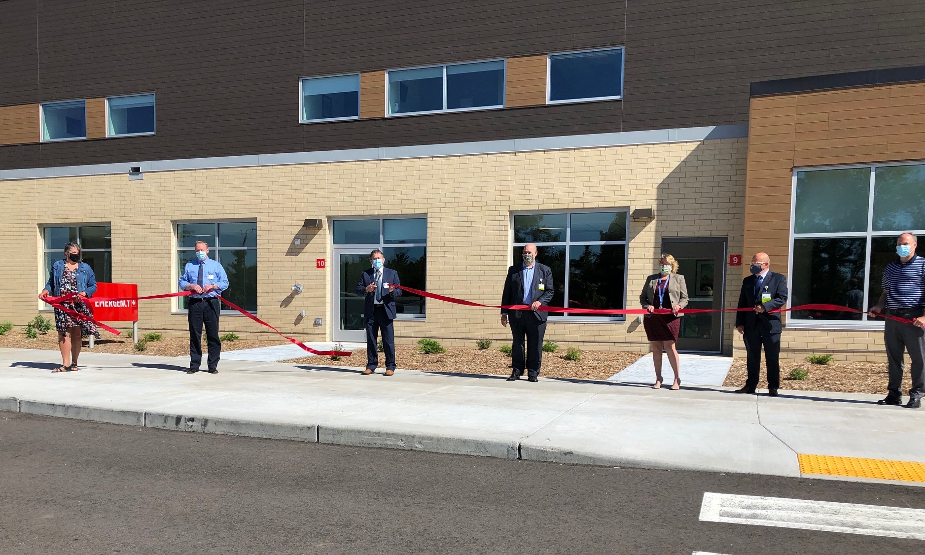 Krystal Westphal, Minocqua Chamber director; Dr. Mike Schaars, vice president of medical affairs; Dr. Bill Melms, chief medical 