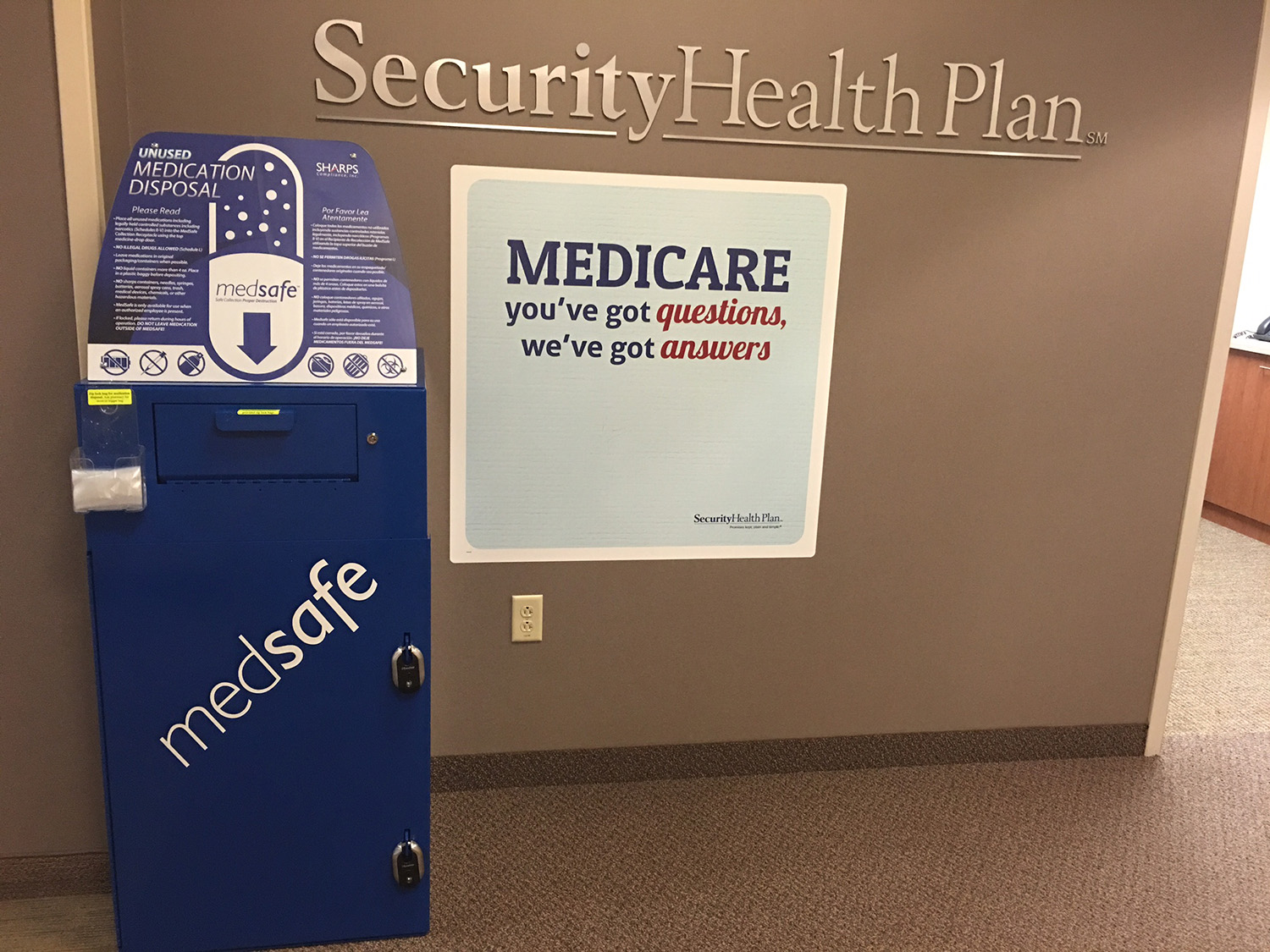 MedSafe kiosk - Marshfield Clinic Health System and Security Health Plan of Wisconsin, Inc.