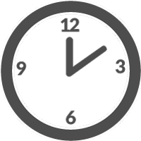 Clock graphic after noon