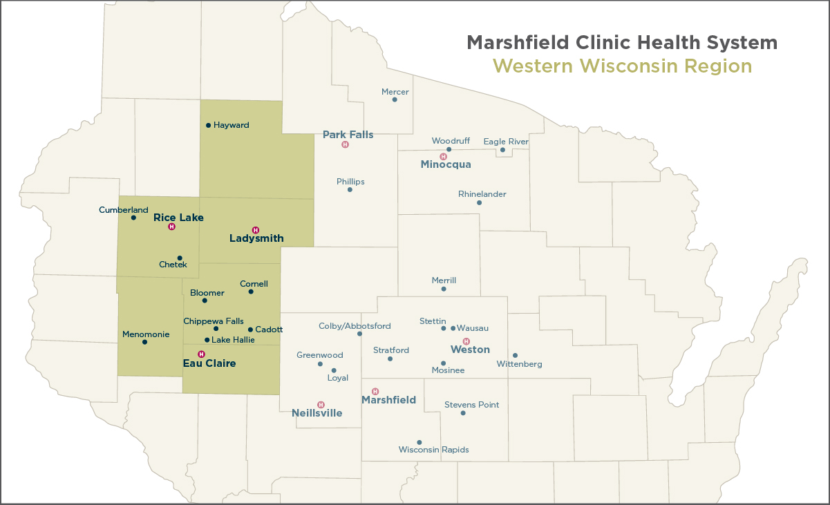 map of Western Wisconsin