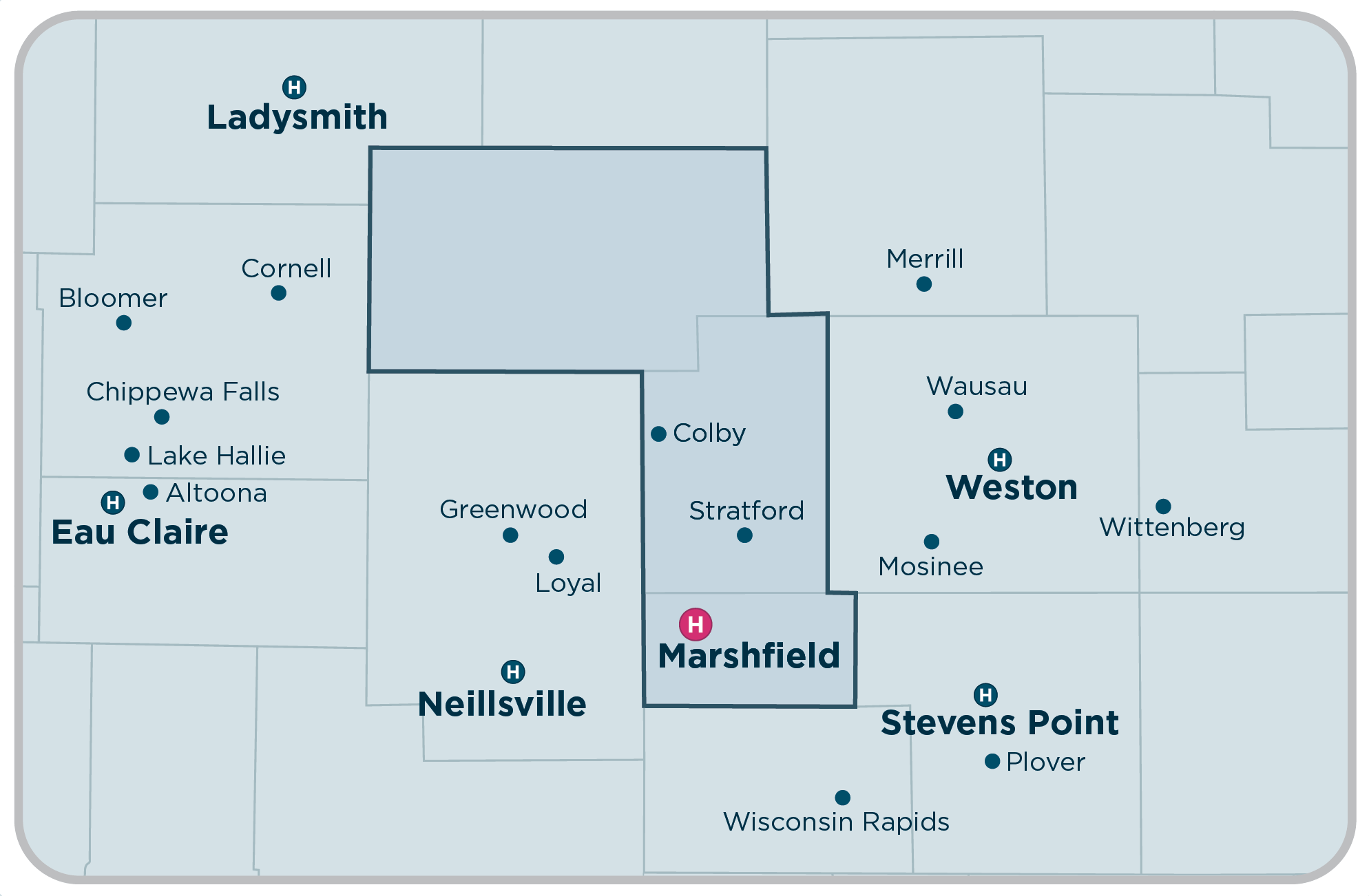 Marshfield map