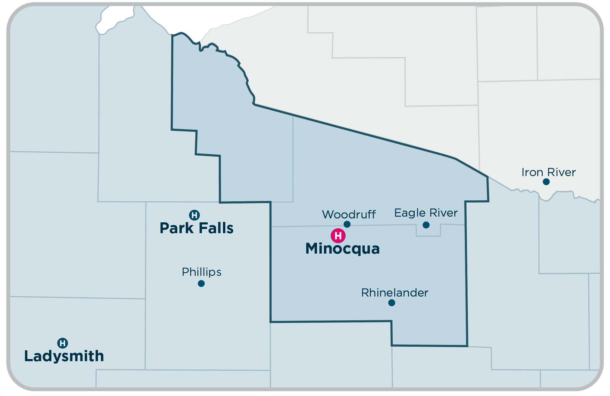 Minocqua map