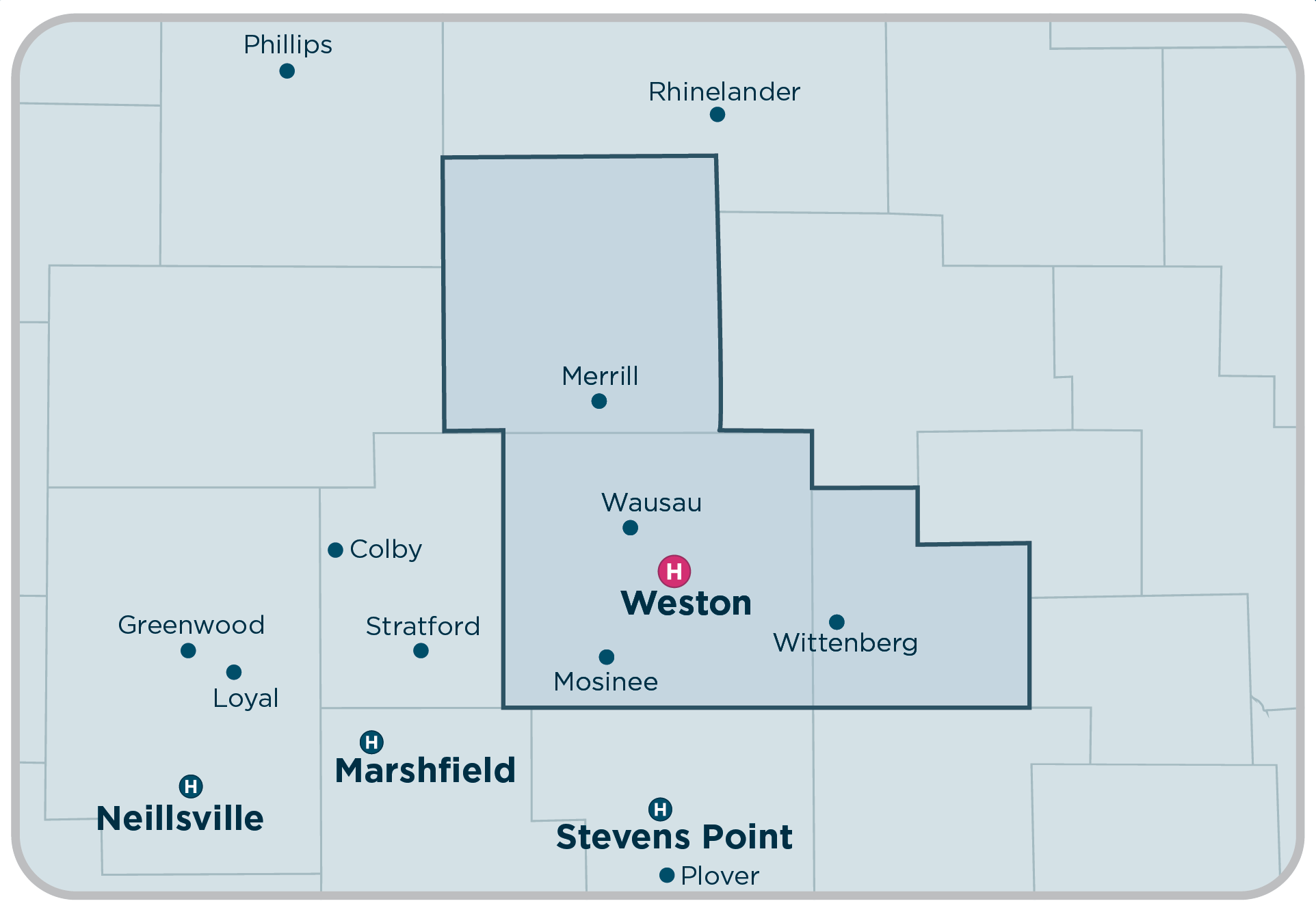 Weston map