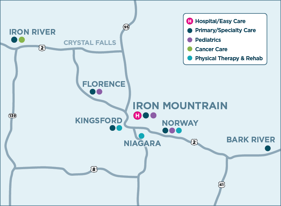 Dickinson Clinical Medical Offices map