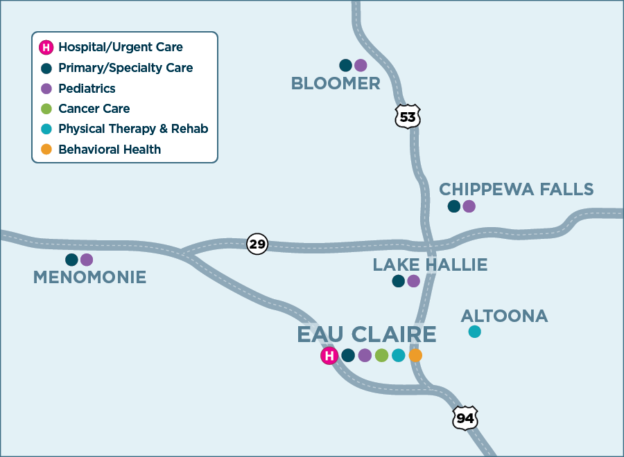 Eau Claire map