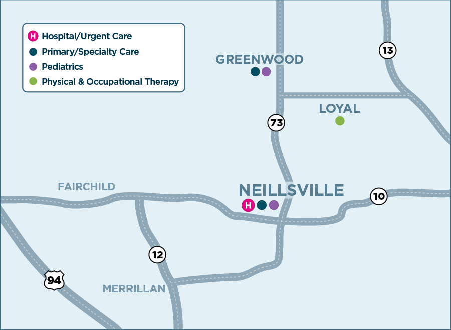 Neillsville map