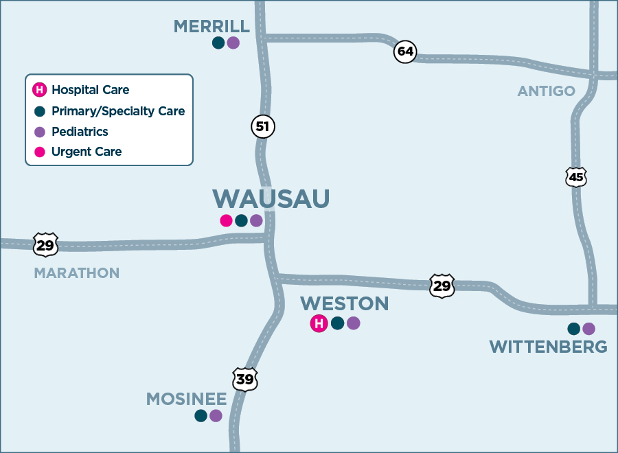 Weston area map