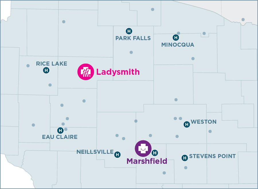 Ladysmith map
