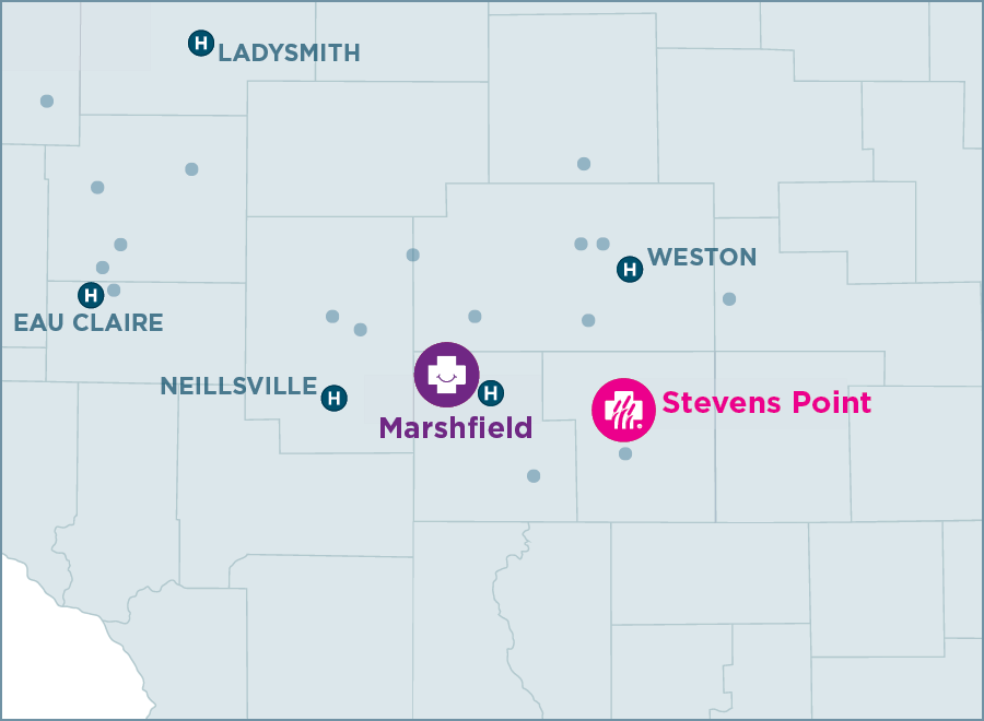 Hospitals map