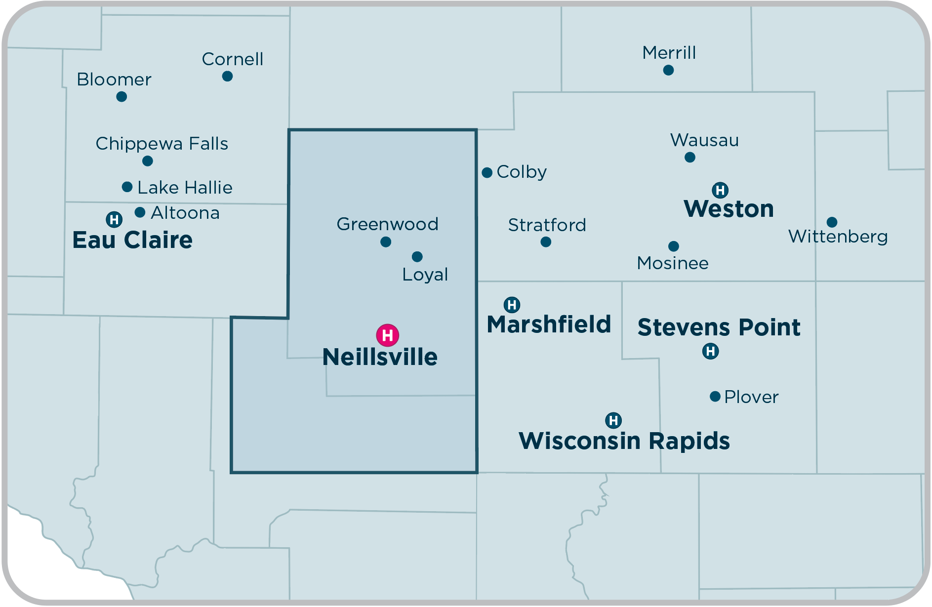 Neillsville map